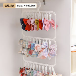 JK Bow Tie Storage Rack DK Uniform Tie Display Handy Gadget with Scarf Hook Multi-Clip Large Capacity