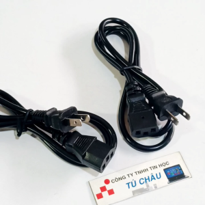 Cáp nguồn máy tính PC dây nồi cơm điện (Chuẩn C13) dài 1m (Chân cắm Dẹp)