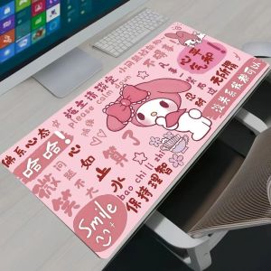 Sanrio | Dễ Thương Kích Thước Lớn 90X45Cm My Melody Kuromi Miếng Lót Chuột Da Chống Trơn Trượt Bé Gái Máy Tính Văn Phòng Miếng Lót Bàn Giá Trị Cao Phụ Kiện Để Bàn