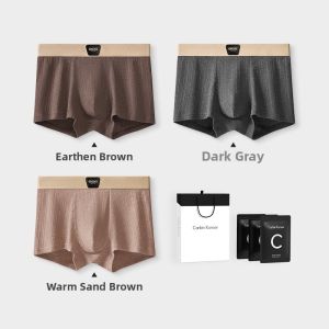 CarbinKoneer | CarbinKoneer Mens Cotton Boxer Shorts Breathable Antibacterial Crotch Gift Box Set 2025 New Style Comfortable Underwear