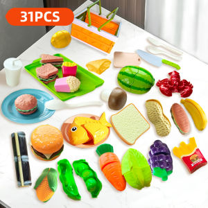 Children Kitchen Toys Set Cookware Kitchen Toys Simulated Fruits Cutting Toys Cooking Accessories for Kids Girls Christmas Gift