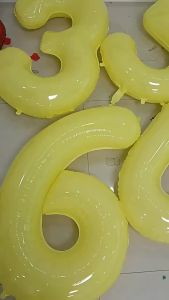 Lemon Yellow Digital Balloon Aaluminum Film Number Balloons Children Adult Party Decoration Wedding Holiday Supplies 40 inch