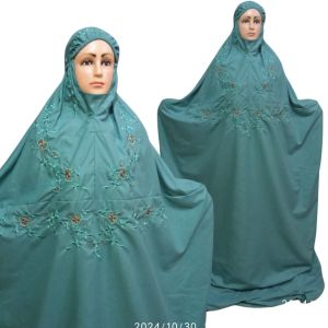 Mukena Terusan tanpa tangan/mukena gentur/sempur katun bordir mukena dewasa