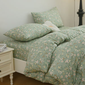 Pure Cotton Floral Printed Single Duvet Cover 100% Cotton Autumn Winter Warmth Storage Bedding Covers Queen Size Quilt