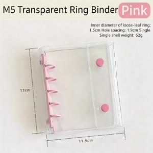 Premium PVC Soft Cover Double Button Binder for Journals Transparent Design for Professional Use