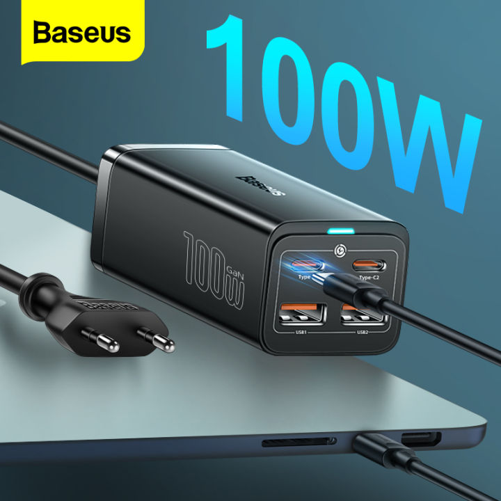 Baseus GaN 100W 65W Desktop Charger Quick Charge 4.0 QC 3.0 PD USB-C ...