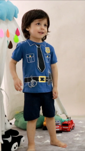 Cotton Pajama for Kid Boy Halloween Costume Toddler Police Fireman Sleepwear Party Clothing Children Birthday Photography clothes Girl Unicorn Short Sleeves Casual Sets