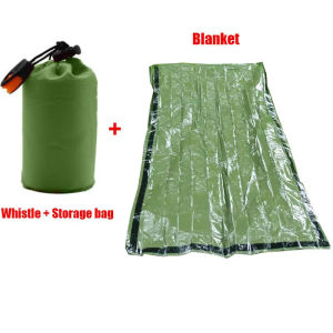 1pc Portable Waterproof Emergency Survival Sleeping Bag Outdoor Edc Camping Gear Thermal Sack First Aid Rescue Kit Mylar Blanket