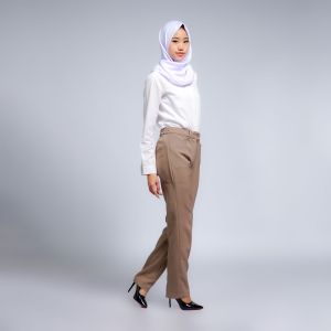 Celana wanita kantor terbaru kekinian resleting reguler fit polyester premium stretch import syakira
