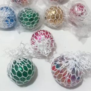 HomiesTrends Squish Ball Beads Filled Anti-Stress Mesh Grapes Stress Balls Toys Sensory Fidgets Stress Balls Toys