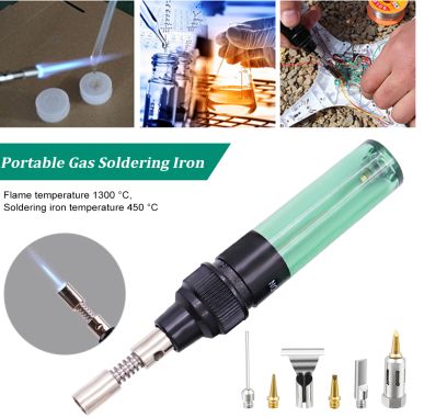6-Pack Gas Soldering Iron Tips – Portable Replacement Nozzle Set, Heat-Resistant Metal Tips For Cordless Soldering Tools (Silver & Yellow)