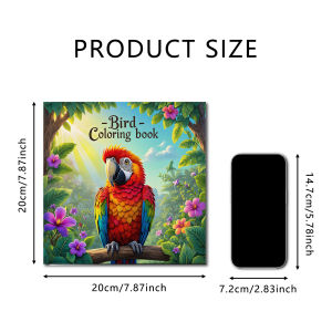 Bird Coloring Book for Adults Bold Clear Line Patterns Stress Relief Leisure Painting Book Ideal Holiday Birthday Present