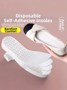 LINGMIAO | Anti-Slip Breathable Sweat-Absorbing Self-Adhesive Insoles 50 Pairs