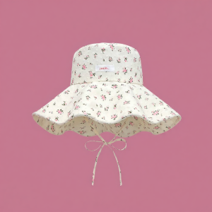 Floral Patch Sun Protection and Face Slimming Bucket Hat