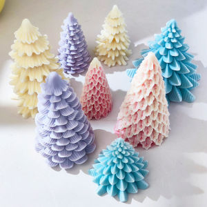 Large Christmas Tree Silicone Candle Molds Christmas Handmade Plaster Crafts Resin Crystal Mold DIY Candle Tool Christmas Gift