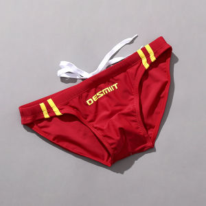 Drainage Line Adjustable Fast Drying Lined Tight Swim Trunks