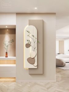 Cream Style Entrance Painting Minimalist Modern Living Room Entry Door Mural Fancy Aisle Corridor End Hanging Painting