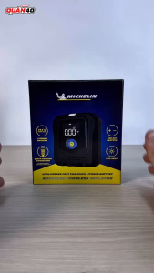 Bơm Điện Cầm Tay Michelin M2567 (Mẫu Mới) | Pin Sạc | Tự Ngắt | Sử Dụng Cho Ôtô Mô tô Xe Đạp - Hàng Chính Hãng