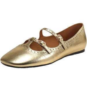 Belle | Retro Red T-strap Mary Jane Genuine Leather New Shoes