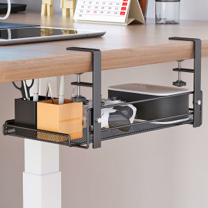 Office Table Storage Rack Station Storage Fantastic Table Bottom Table-Side Cabinet Hanging Punch-Free Storage Desk Renovation