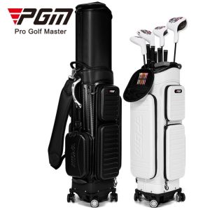 PGM Golf Club Stand Bag Placed Upside Down Design Hard Case Golf Travel Bag with 4 Wheels QB142