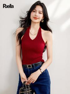puella | French Vintage Style Neck-Hugging Slim Fitting Versatile Womens Vest