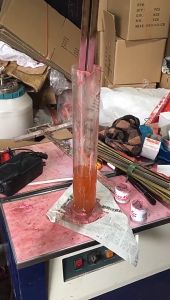 น้ำยาวัดน้ำมัน  KOLOR KUT (GASOLINE GAUGING PASTE)เมื่อสัมผัสกับน้ำจะเปลี่ยนสี ชัดขึ้น