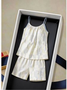 V.C.I | Cotton Bra Padded Tank Top Shorts Pajamas Outwear