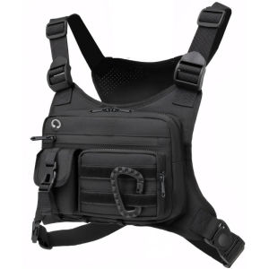 Outdoor Chest Bag For Men and Women Tactical Vest For Running Cycling EDC Chest Pack Rig For Sports and Workouts