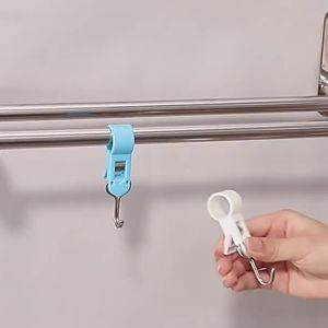 8 Cái Kẹp Ống Đa Năng Chất Liệu ABS Nhà Bếp Phòng Tắm Giá Treo Khăn Ống Kẹp Móc Treo Khóa