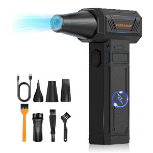 THERAGUN U7 Ultra Turbo Fan Jet Portable LED Compressed Air Duster 180000 RPM 58m/s Speed for Keyboard Car PC Home Cleaning