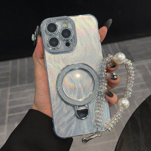 Apple 16 Flocking Magnetic Attraction Stand Cover Womens Style Full Protection Lens Film Anti-Fall Simple Design Soft Silicone Shell