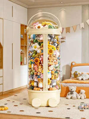 XINGYOU | Transparent Zipper Toy Storage Box for Plush Dolls