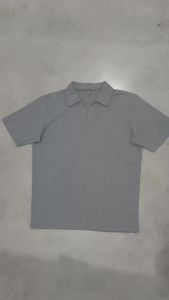 2026 Summer Mens Pure Color Vertical Stripe Turn-Down Collar Polo Shirt Men Casual Quick-Dry Breathability Short Sleeve T-Shirt