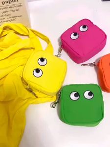 anya folding storage bag Big eyes cute all-in-one sports nylon small hanging bag portable single shoulder environmentally friendly shopping bag