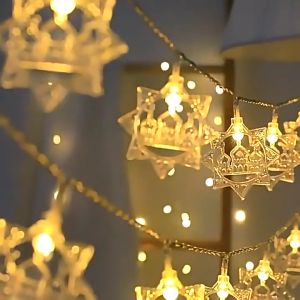 Moon Star Pattern Eid Light Castle Fairy String Light Hari Raya Decoration Home Decoration Eid Decoration Party Decor Party Suplies 2025