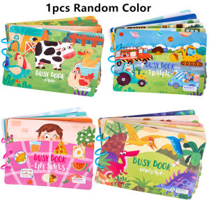 Quiet Busy Book 4 Themes Cartoon Travel Sticker Books DIY Sticker Educational Game Montessori Paste Book Toy Gifts