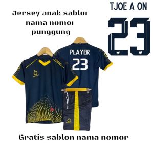 Free Sablon Nama Nomor Punggung Stelan Jersey futsal  anak    Kaos Bola Anak   Baju Olahraga  Badminton  SSB U 5 sampai 14 Tahun stelan olahraga baju bola anak