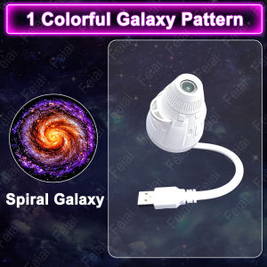 USB Galaxy Star Projector Night Light For Bedroom Ceiling Car Roof Ambient Light Moon Space Saturn Projection Children Gift