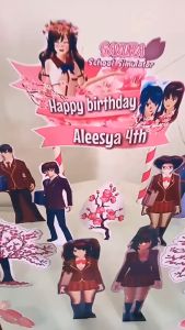 Topper Cake Sakura School Simulator Bisa Request Nama Gambar