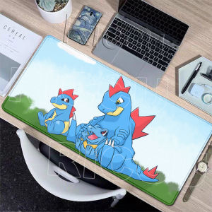 Potdemiel | Large Pokemon Totodile Mouse Pad HD Printing Computer Desk Mat Office Keyboard Aesthetics Pad Laptop Gaming Non-slip Rubber Mats