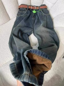 กางเกงยีนส์ทรงหลวมเอวสูงสำหรับผู้หญิง ทรงหลวม ทรงเข้ารูป ทรงเข้ารูป กางเกงขายาวทรงหลวมสำหรับฤดูใบไม้ร่วงและฤดูหนาว สไตล์ย้อนยุค