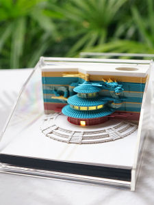 Forbidden City 3D Paper Carving Bonsai Art Model Gift Box Traditional Chinese Culture Gift for Business and Education Supplies