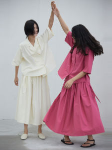 Vitatha Large Size A-Line Cotton Skirt Friendly Alien Natural Waist Drawstring Midi Dress for Women 25-29 Birthday Party