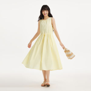Hotwind | Sleeveless Yellow Long Dress