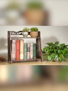 Desktop Organizer Office Storage Rack Wooden Display Rack Desk Storage Rack Multifunctional Storage Rack Freestanding Wooden Bookshelf