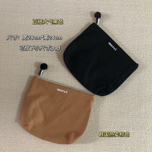 Túi Vải Bố Merci Cổng Chính Phía Đông Hàn Quốc Xuất Khẩu Túi Cầm Tay Túi Đựng Mỹ Phẩm Dung Lượng Lớn Túi Vải Instagram Nữ