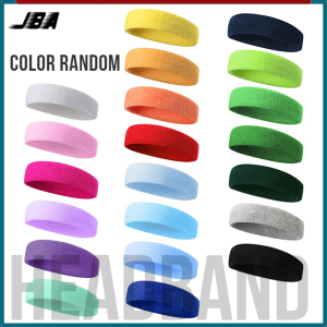 JBA สายคาดศีรษะกีฬาอเนกประสงค์ ดูดซับเหงื่อและระบายอากาศ ป้องกันการลื่นไถล น้ำหนักเบา ผ้าฝ้ายคุณภาพสูง อ่อนนุ่ม สายรัดผม