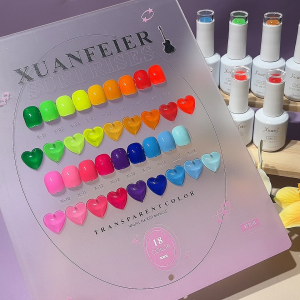 XUANFEIER เจลสีเรืองแสง 18 สีใหม่สุดฮิต พร้อมส่งทันที! แถมฟรีแผ่นสีช่วยเลือกสีสุดน่ารัก สวยติดทนนาน แต่งเล็บง่าย ได้ลุคโดดเด่นทุกโอกาส