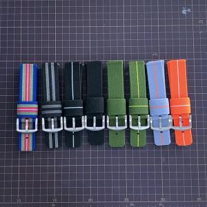 Nylon Watch Band 18 20mm 22mm 24mm Army Woven Elastic Strap for Seiko Quick Release Universal Military Men Sport Wrist Bracelet
